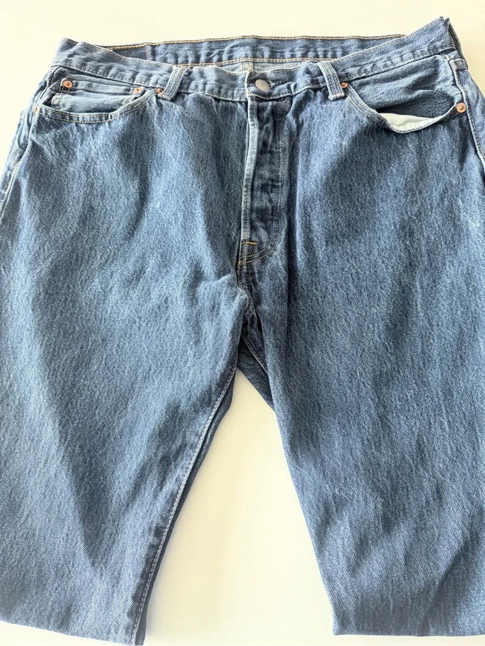 Levi's Men's Blue Straight-Leg Jeans 501